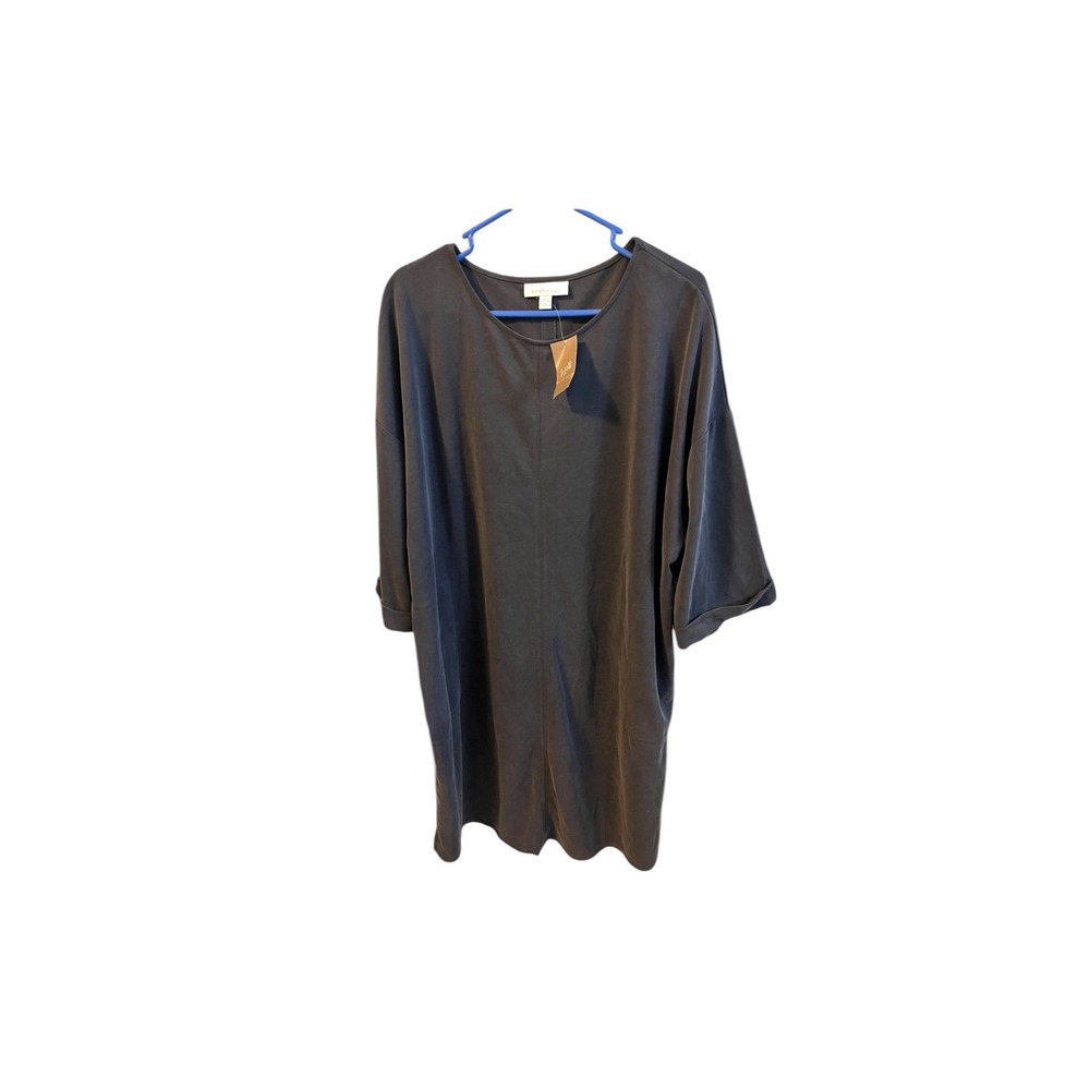 J.‎ Jill pure Jill crew neck short sleeve knee length gray velvet dress size XLP